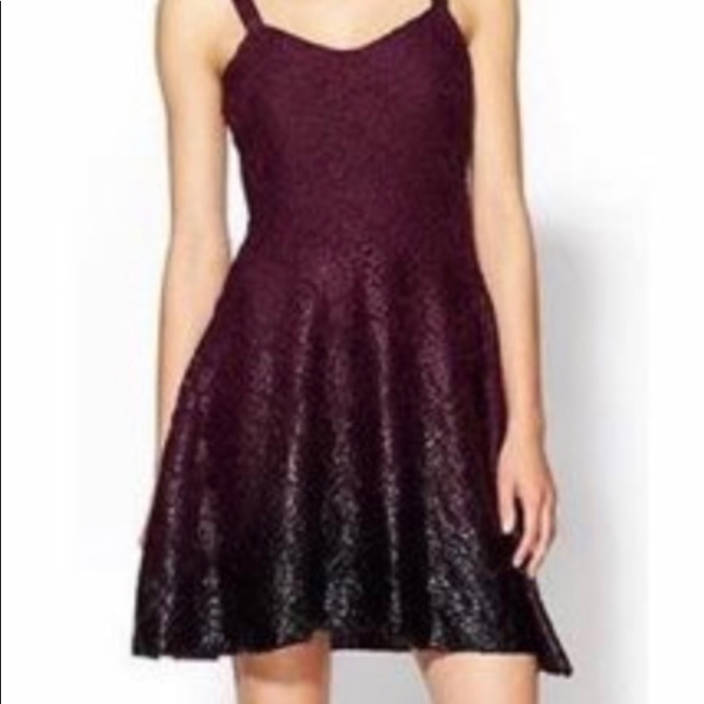 Free people purple foil ombré dress
